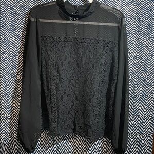BOLD elements Black Lace Blouse